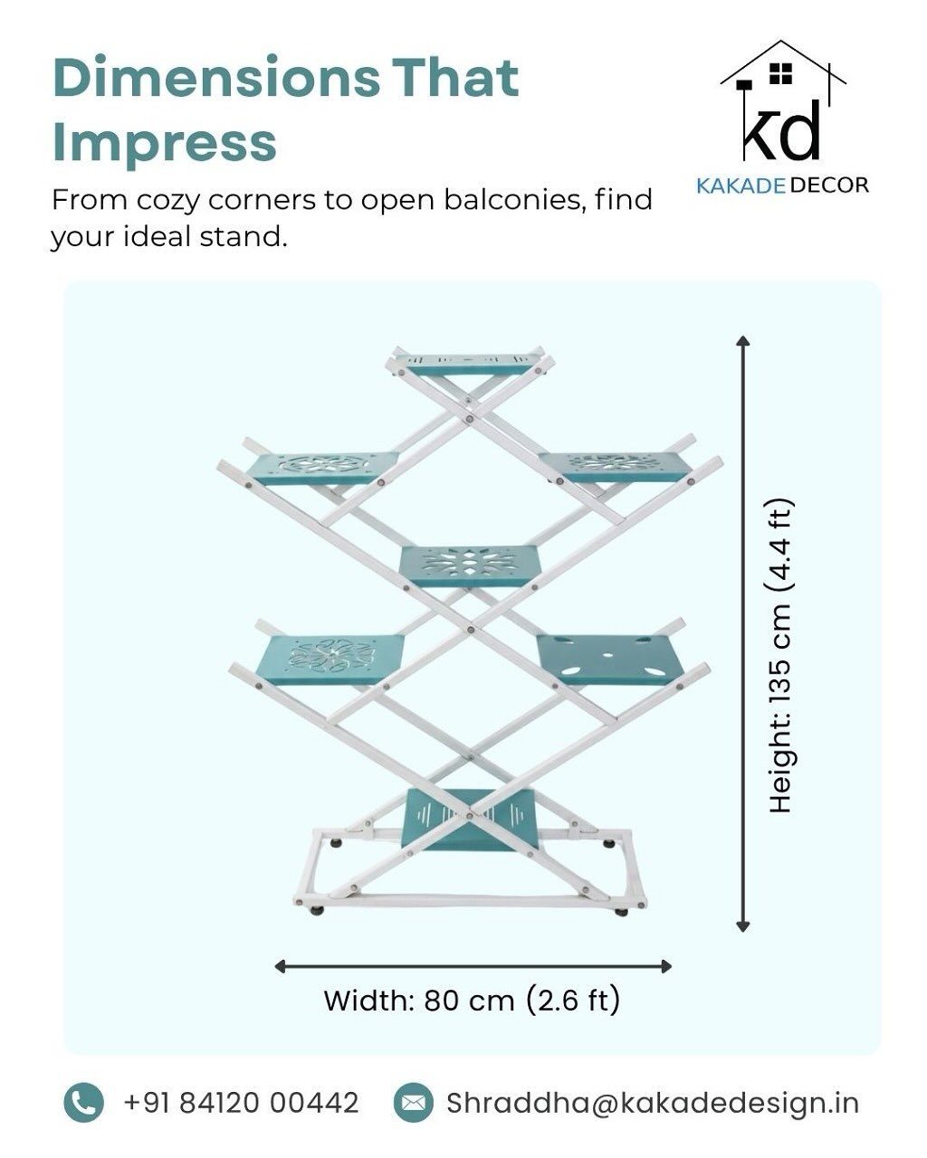 Designer Planter Stand 7 Pot - Image 2