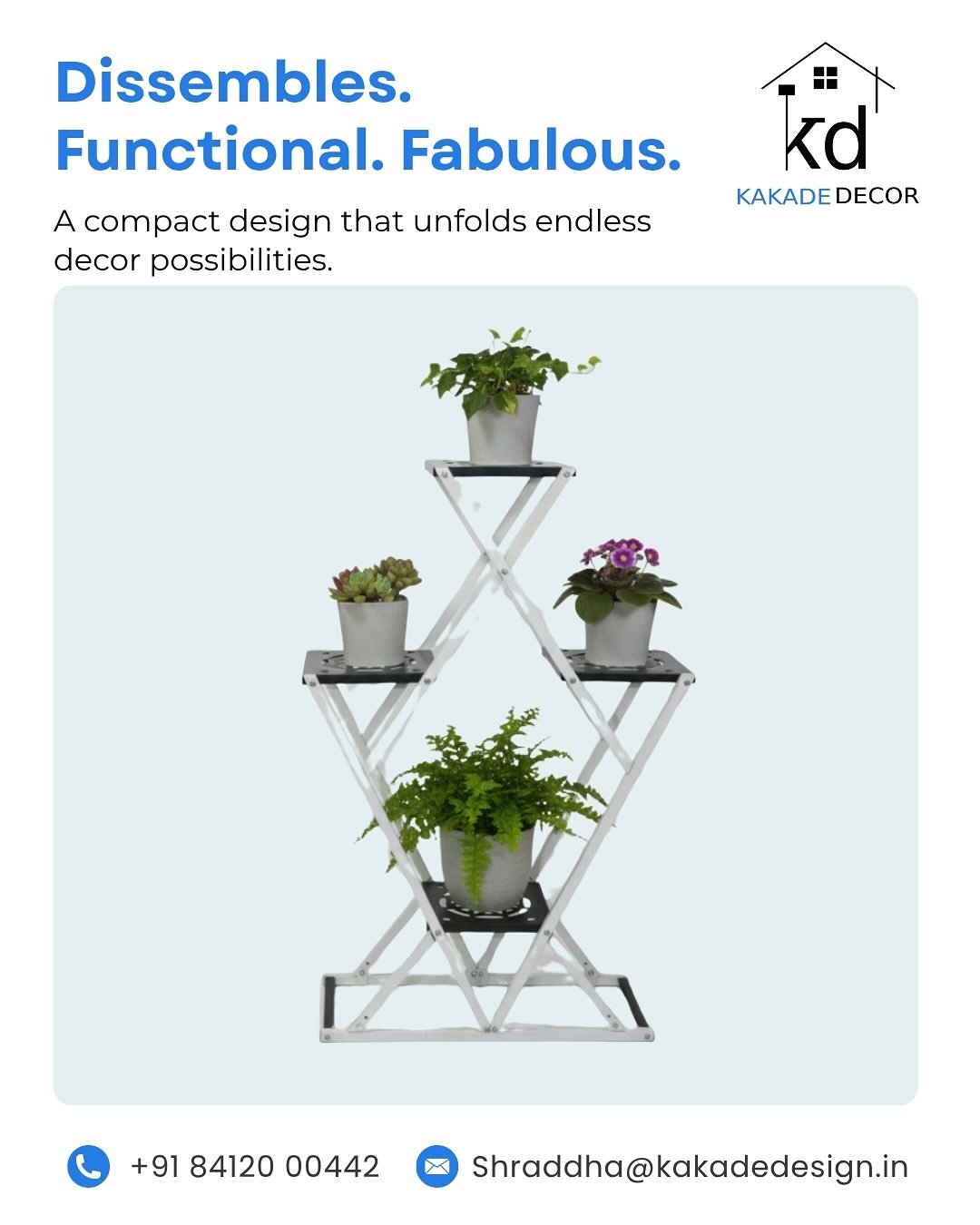 Designer Planter Stand 4 Pot - Image 3