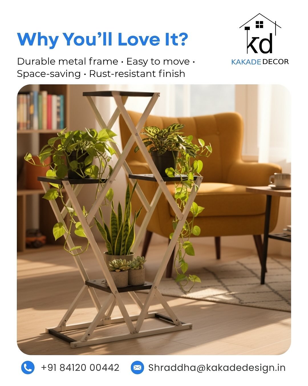 Designer Planter Stand 4 Pot - Image 4