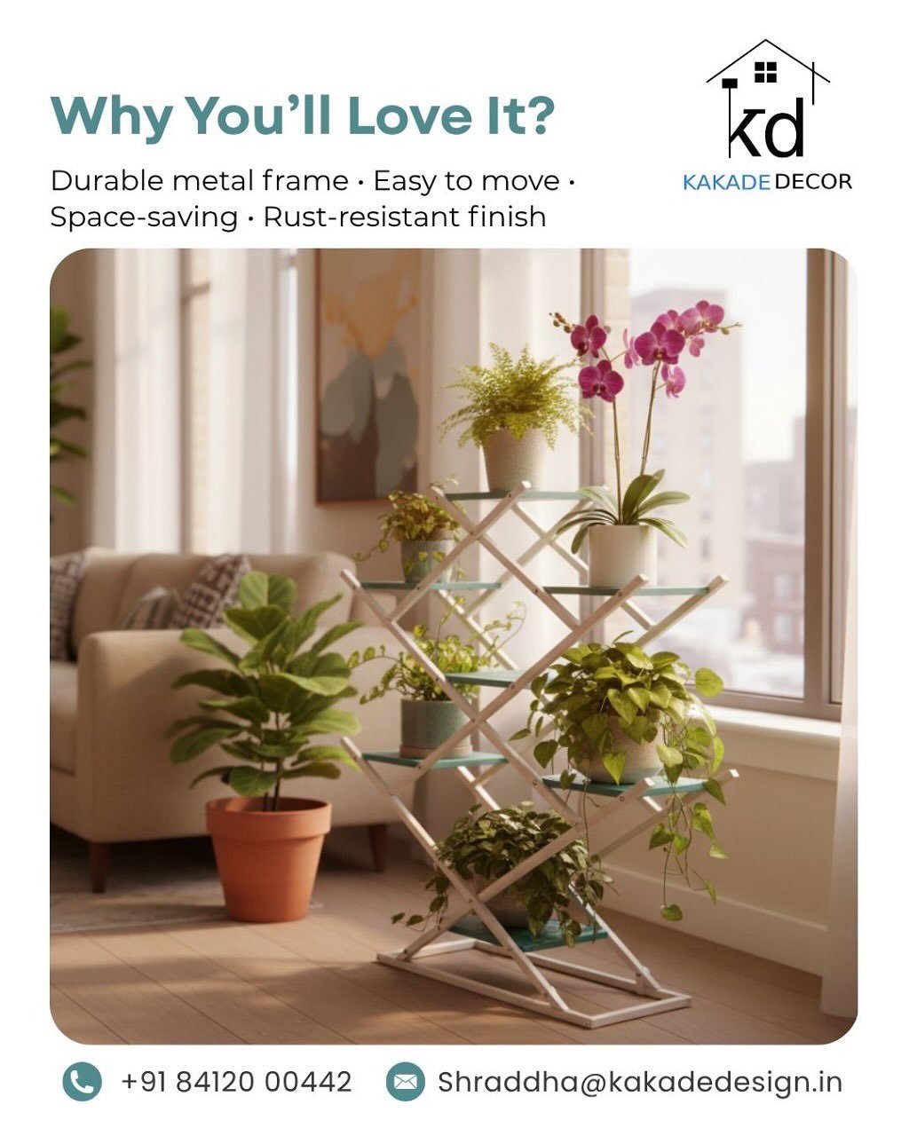 Designer Planter Stand 7 Pot - Image 4