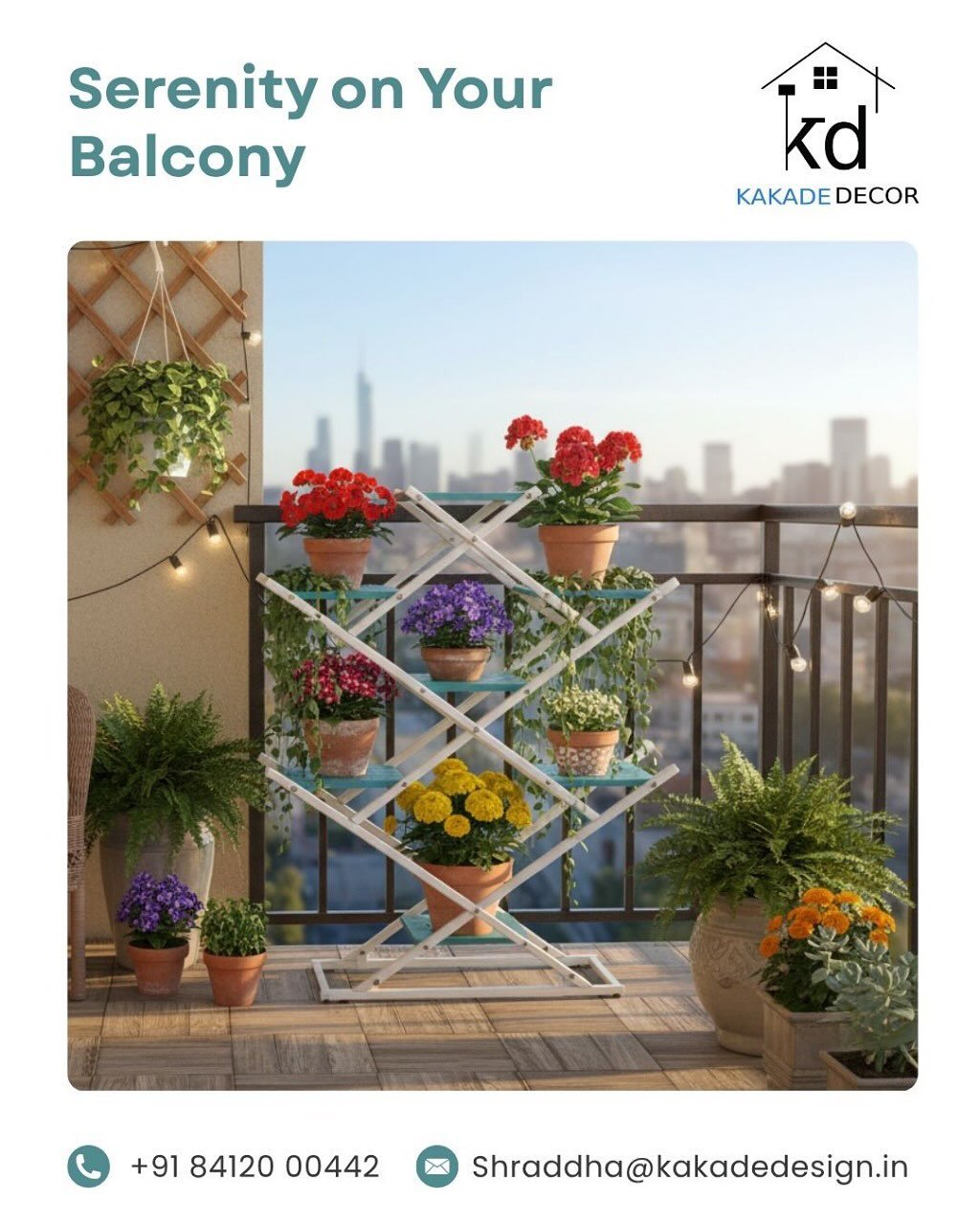 Designer Planter Stand 7 Pot - Image 6