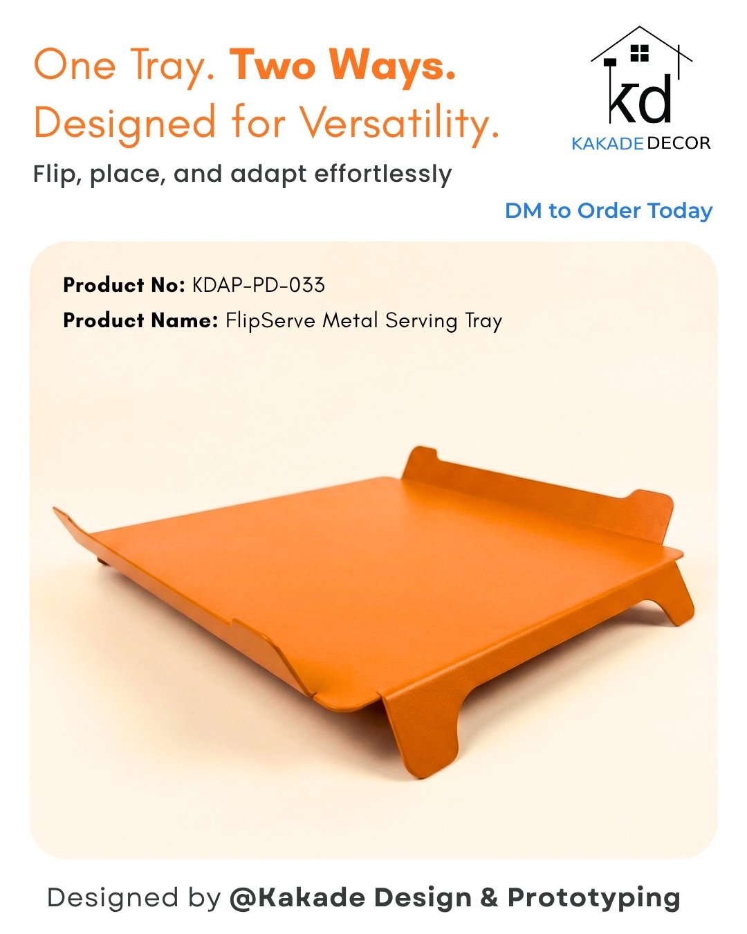 Flip Serve Metal Serving Tray